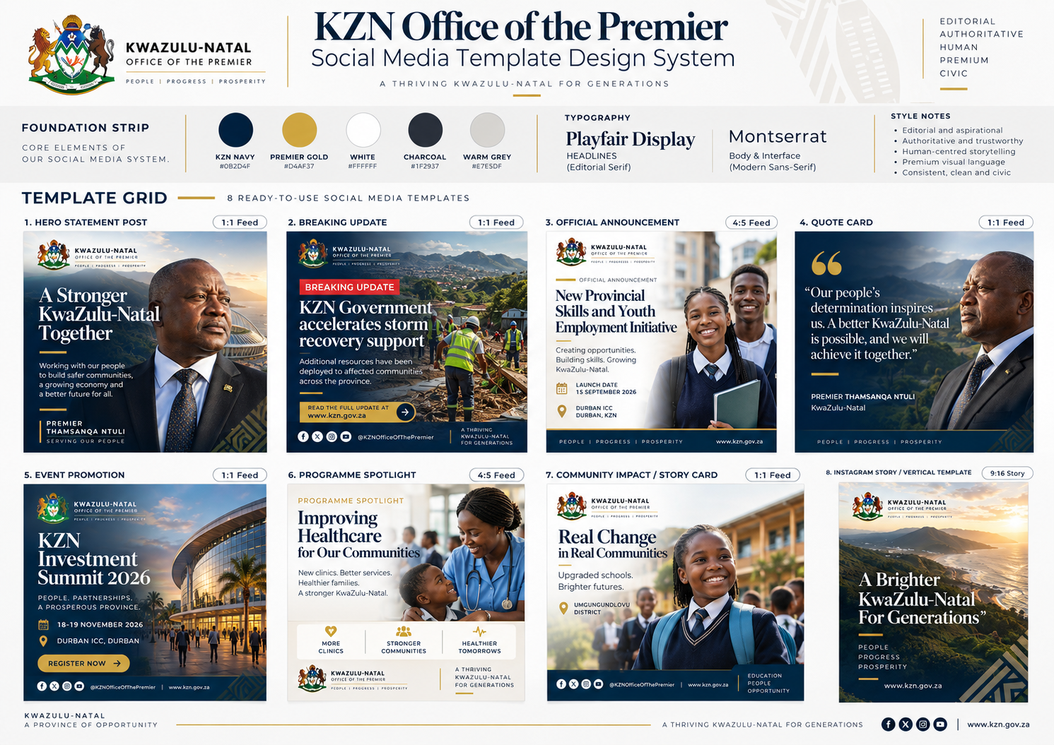 KwaZulu-Natal Office of the Premier social media design system